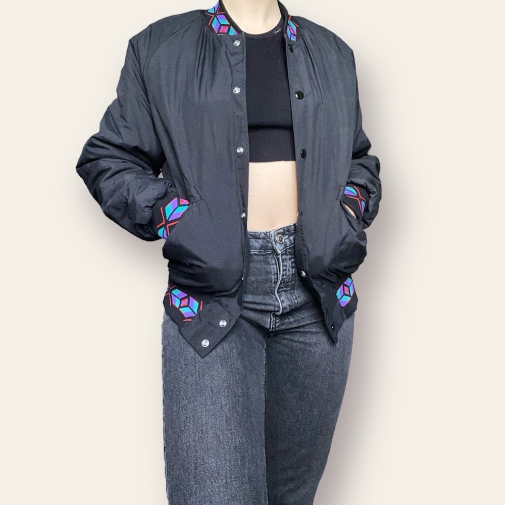 King Louie black bomber jacket